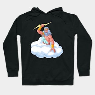 Zeus throws lightning. Hoodie